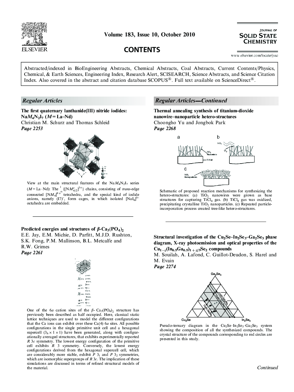 Table of Contents - Web Colour Only