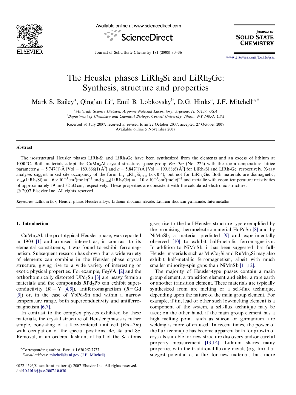 The Heusler phases LiRh2Si and LiRh2Ge: Synthesis, structure and properties