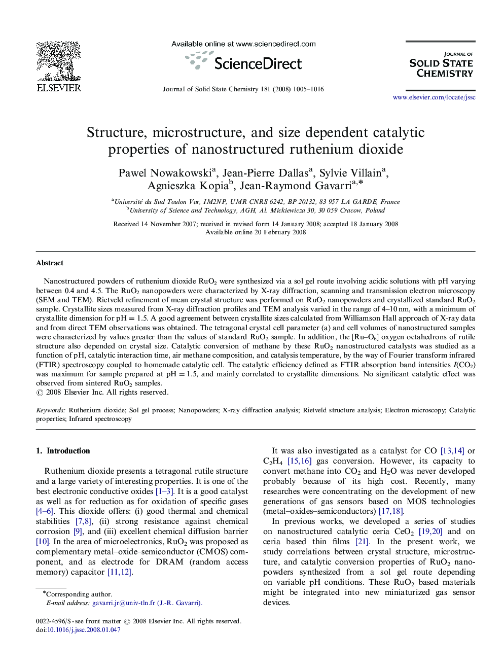 Structure, microstructure, and size dependent catalytic properties of nanostructured ruthenium dioxide