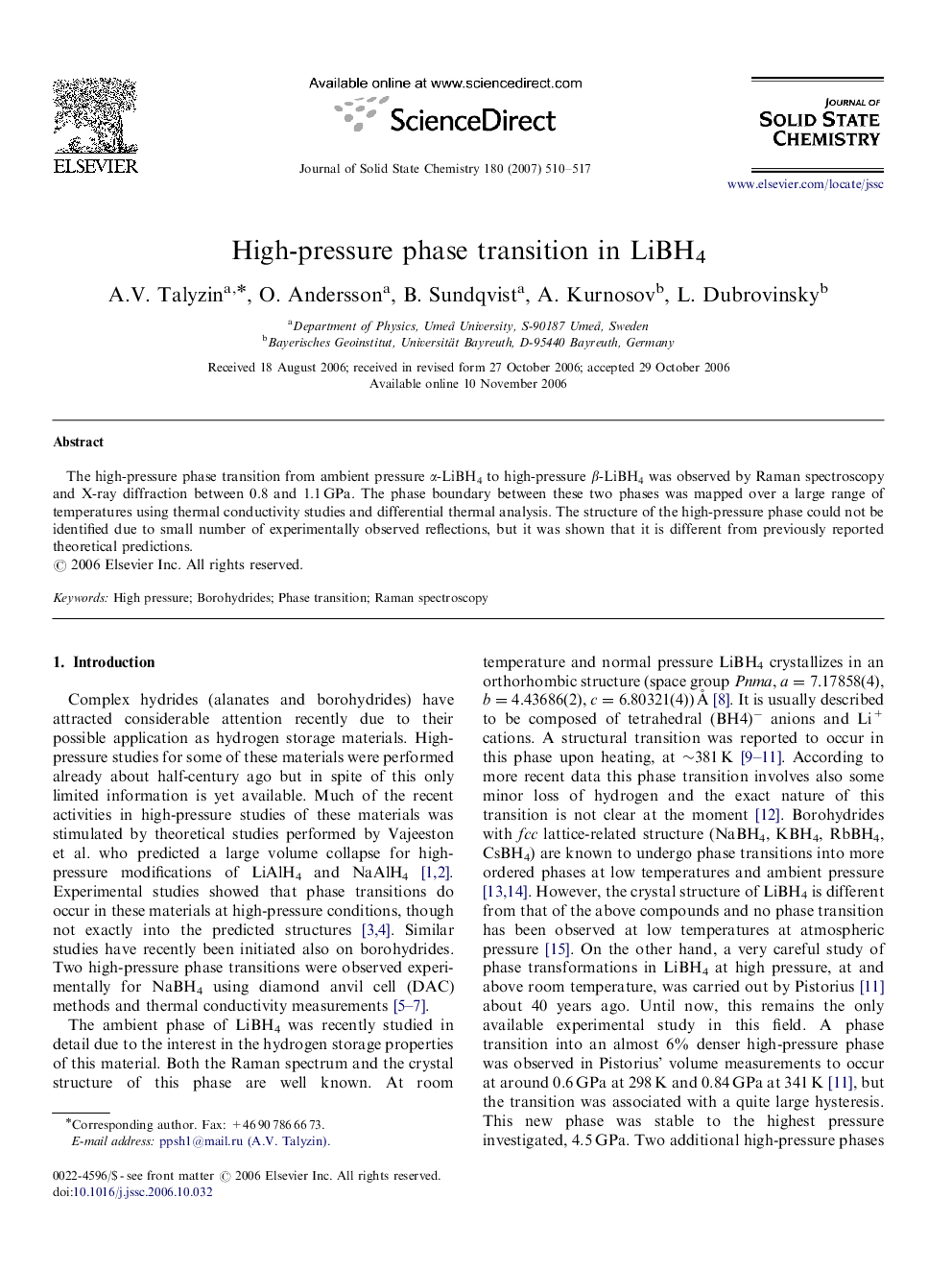 High-pressure phase transition in LiBH4