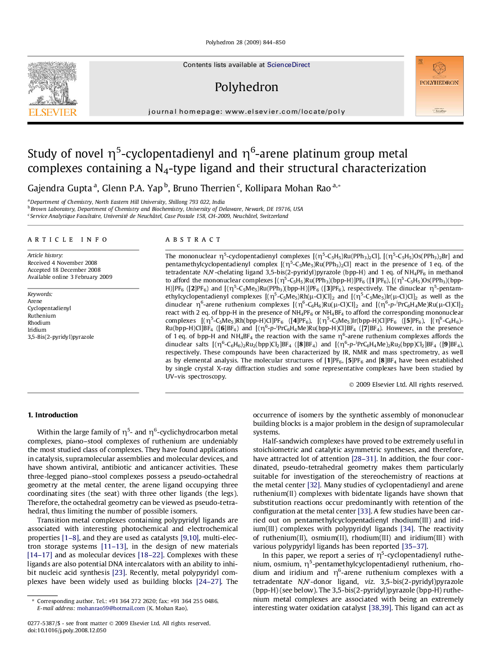 Study of novel η5-cyclopentadienyl and η6-arene platinum group metal complexes containing a N4-type ligand and their structural characterization