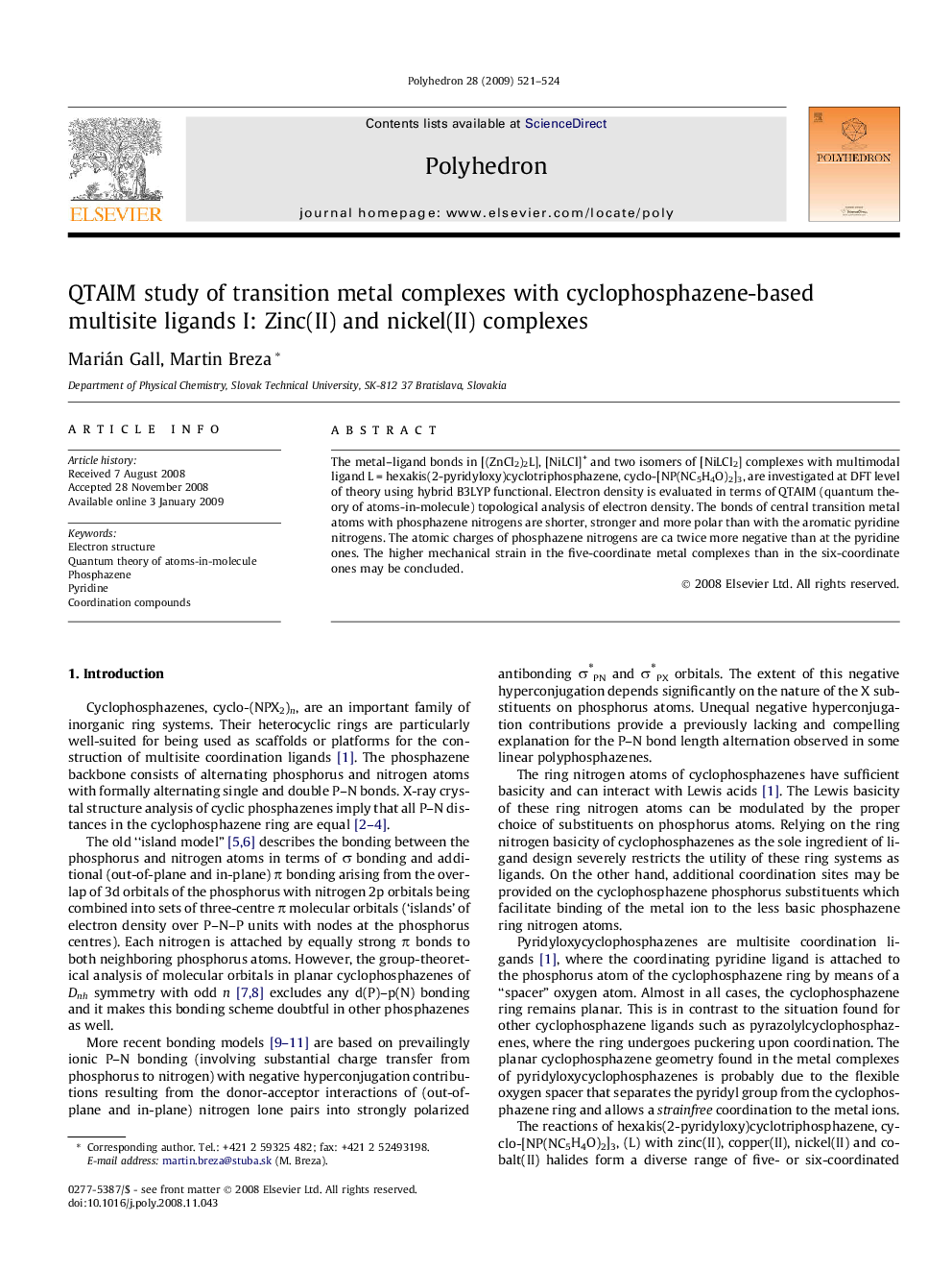 QTAIM study of transition metal complexes with cyclophosphazene-based multisite ligands I: Zinc(II) and nickel(II) complexes