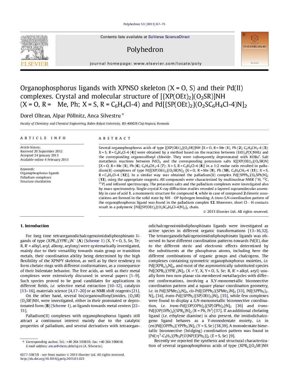 Organophosphorus ligands with XPNSO skeleton (XÂ =Â O, S) and their Pd(II) complexes. Crystal and molecular structure of [{XP(OEt)2}(O2SR)]NH (XÂ =Â O, RÂ =Â Me, Ph; XÂ =Â S, RÂ =Â C6H4Cl-4) and Pd[{SP(OEt)2}(O2SC6H4Cl-4)N]2