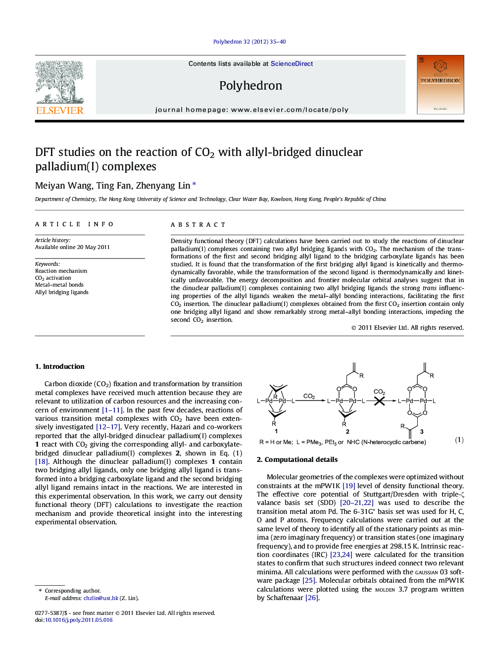 DFT studies on the reaction of CO2 with allyl-bridged dinuclear palladium(I) complexes