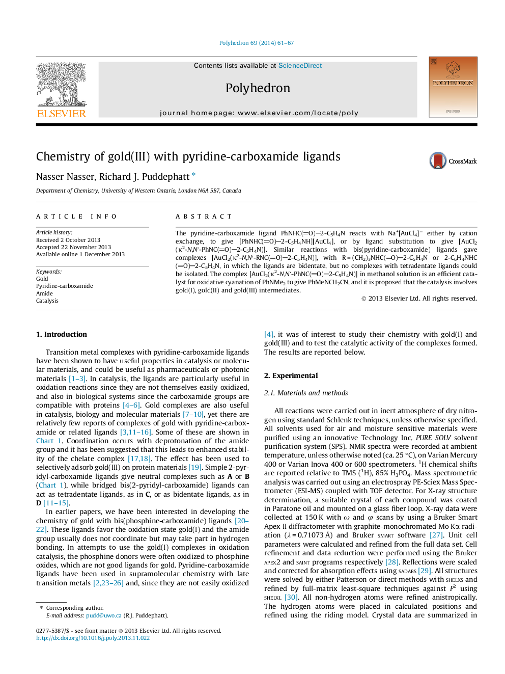 Chemistry of gold(III) with pyridine-carboxamide ligands