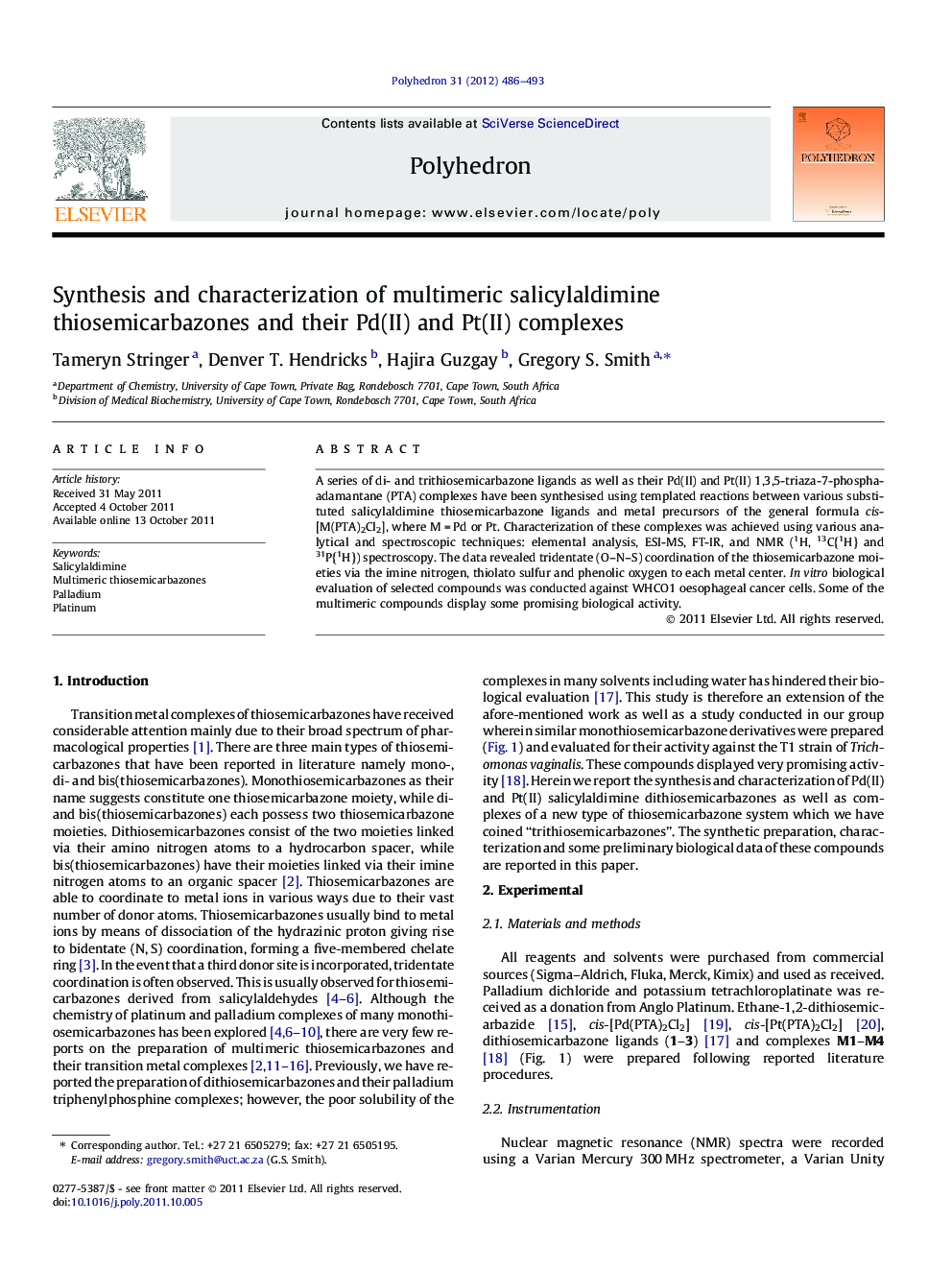 Synthesis and characterization of multimeric salicylaldimine thiosemicarbazones and their Pd(II) and Pt(II) complexes
