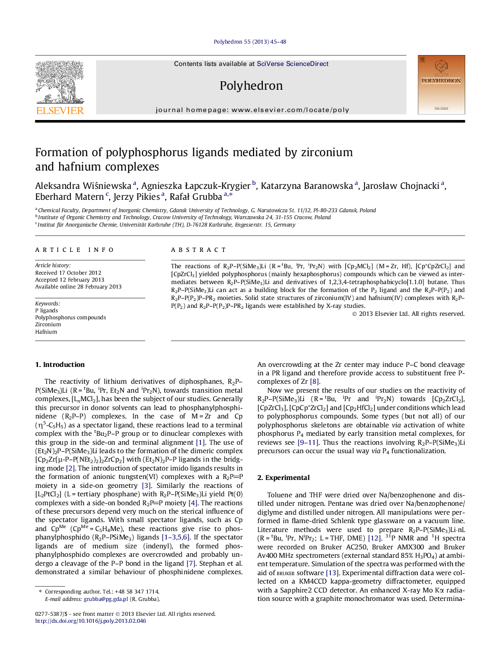 Formation of polyphosphorus ligands mediated by zirconium and hafnium complexes