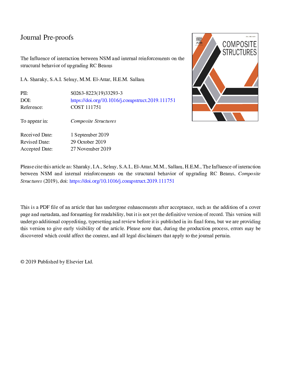 عکس صفحه اول مقاله: The influence of interaction between NSM and internal reinforcements on the structural behavior of upgrading RC beams The influence of interaction between NSM and internal reinforcements on the structural behavior of upgrading RC beams