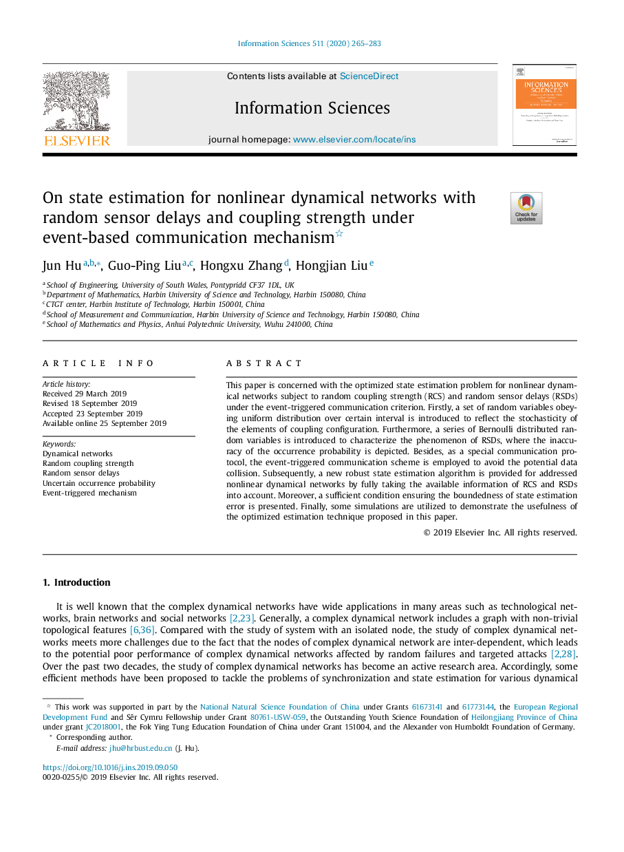 On state estimation for nonlinear dynamical networks with random sensor delays and coupling strength under event-based communication mechanism