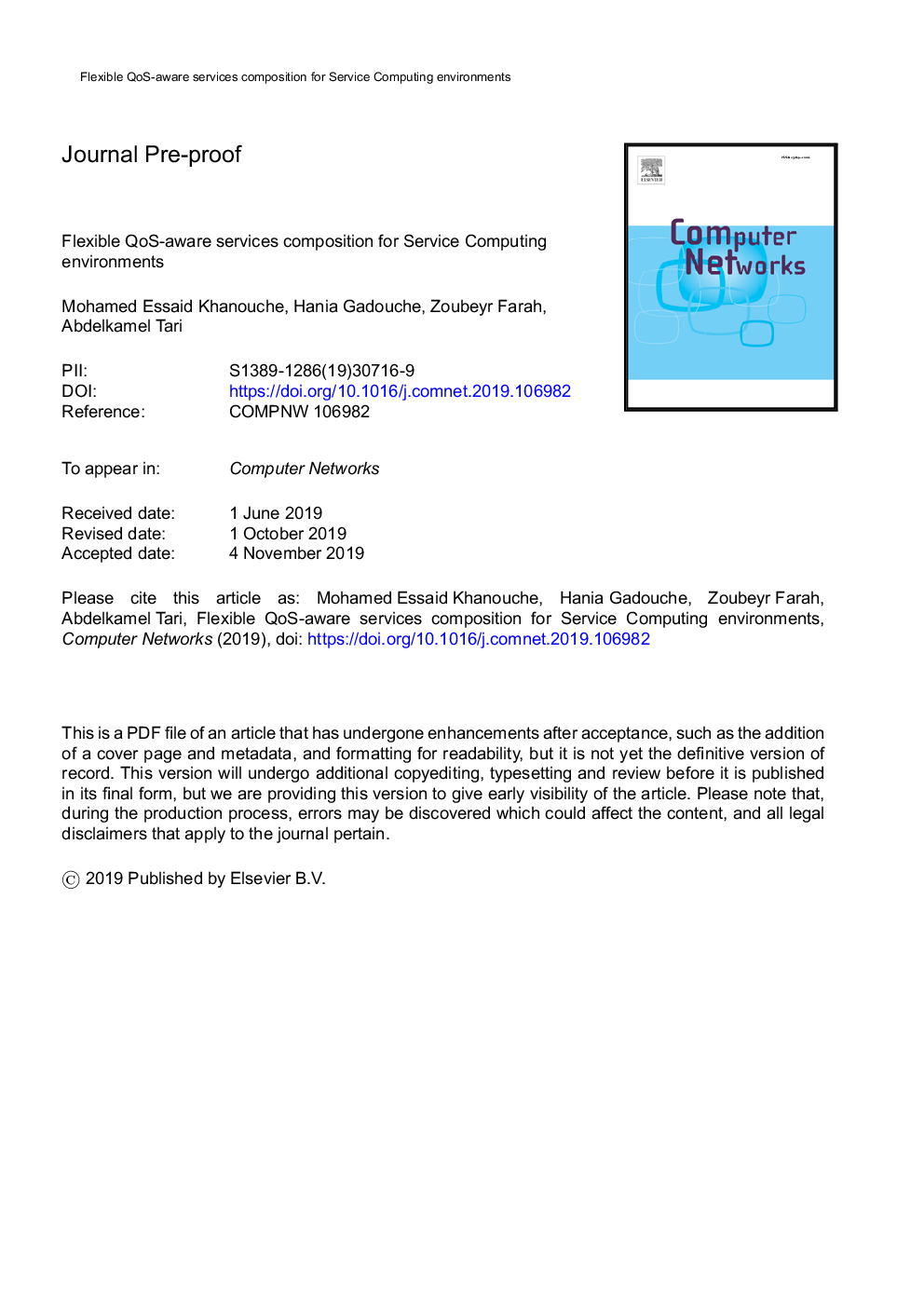 Flexible QoS-aware services composition for service computing environments