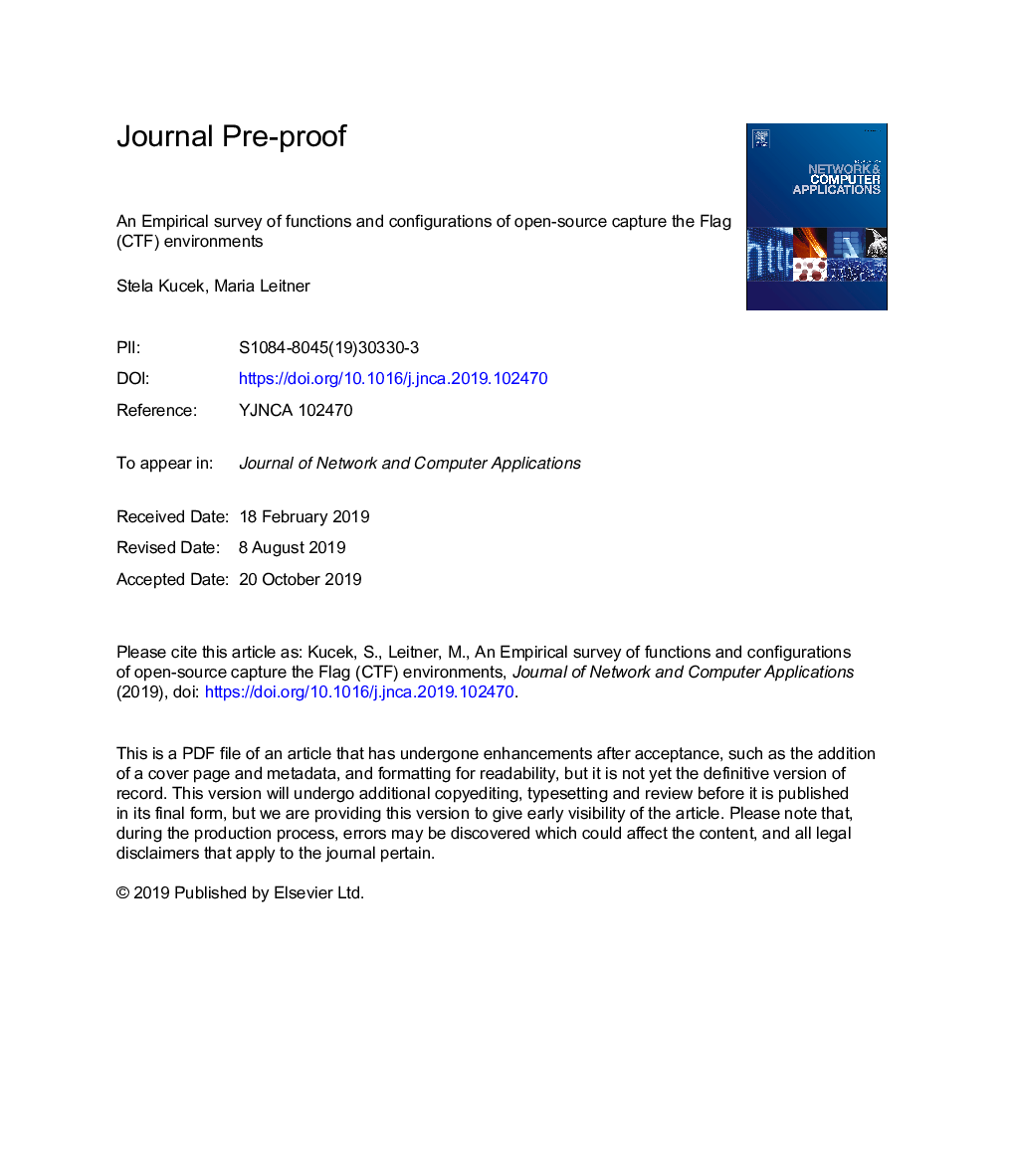 An Empirical Survey of Functions and Configurations of Open-Source Capture the Flag (CTF) Environments