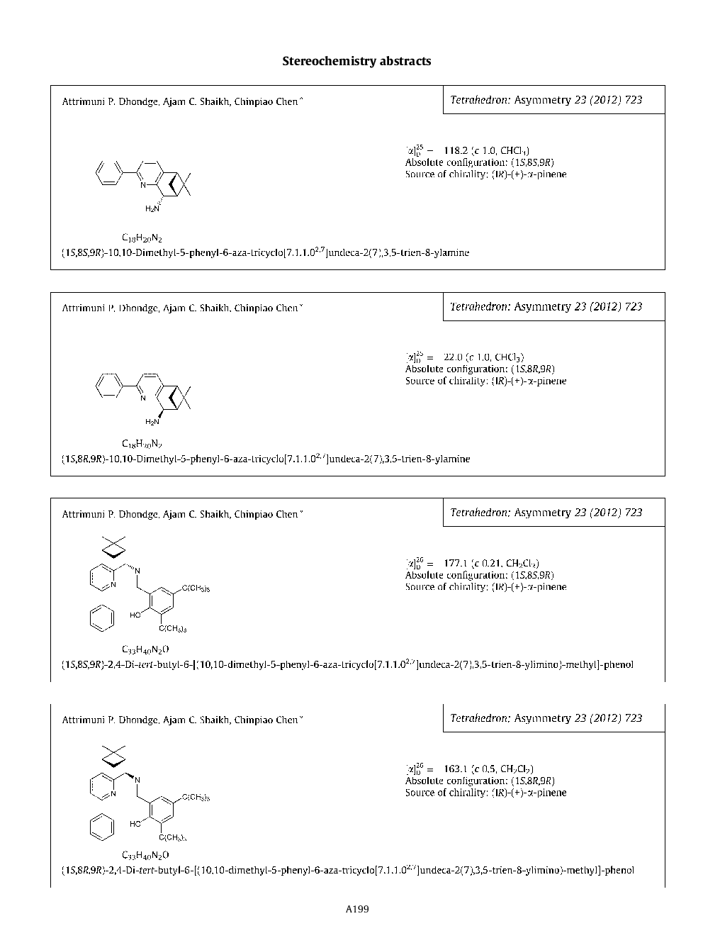 Stereochemistry abstracts