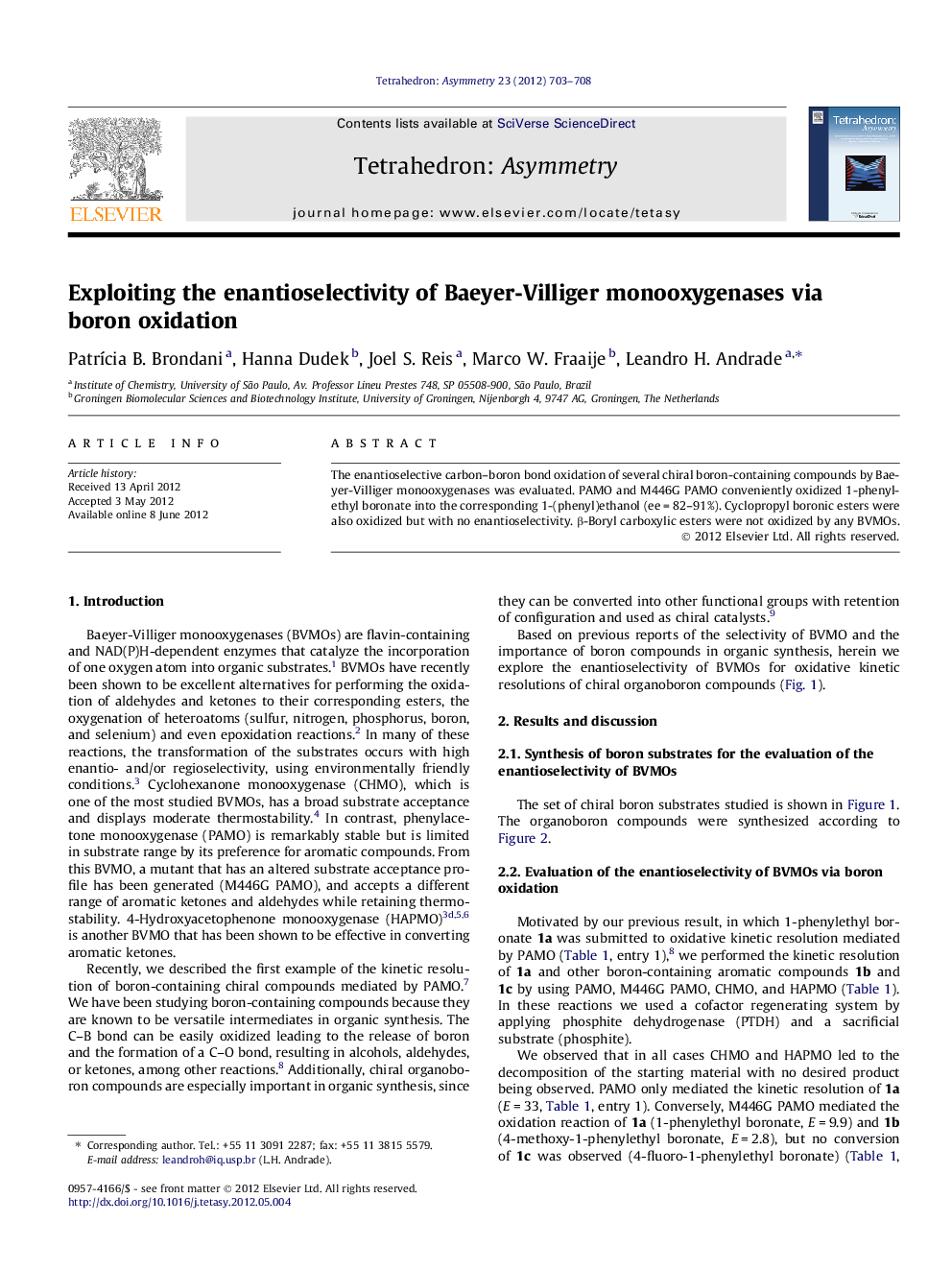 Exploiting the enantioselectivity of Baeyer-Villiger monooxygenases via boron oxidation