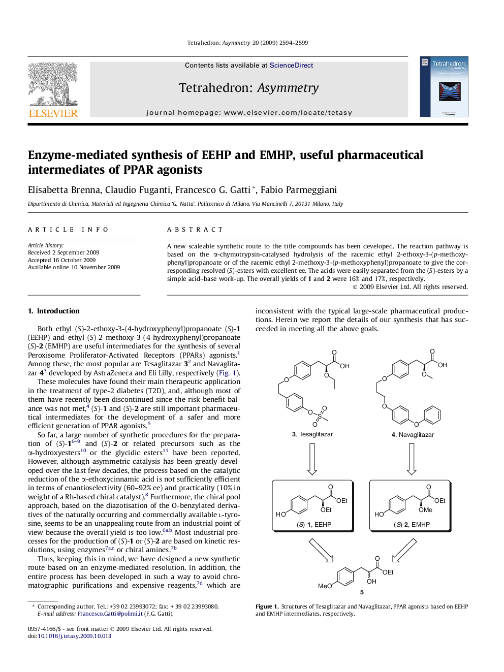 Enzyme-mediated synthesis of EEHP and EMHP, useful pharmaceutical intermediates of PPAR agonists