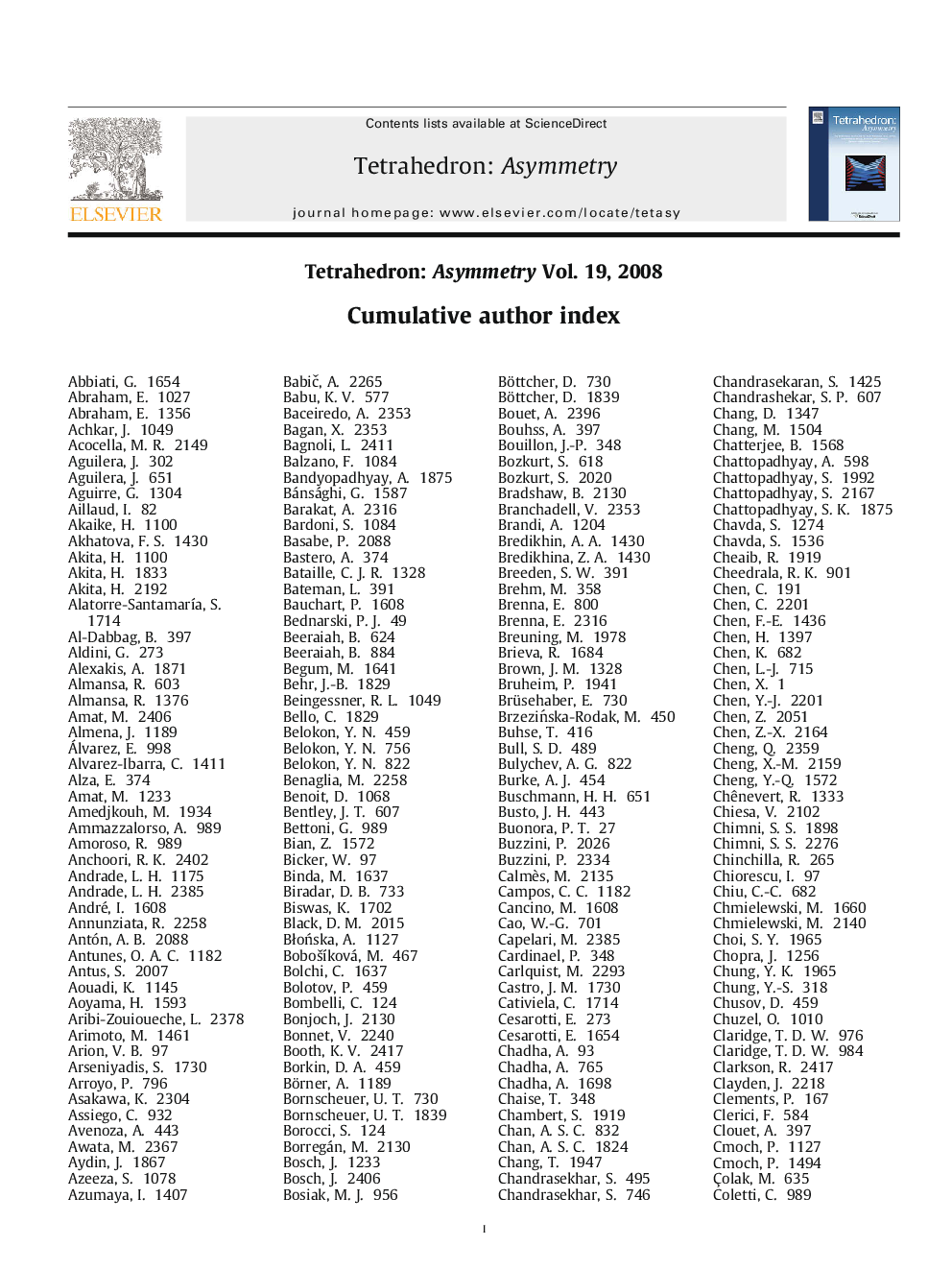 Cumulative author index