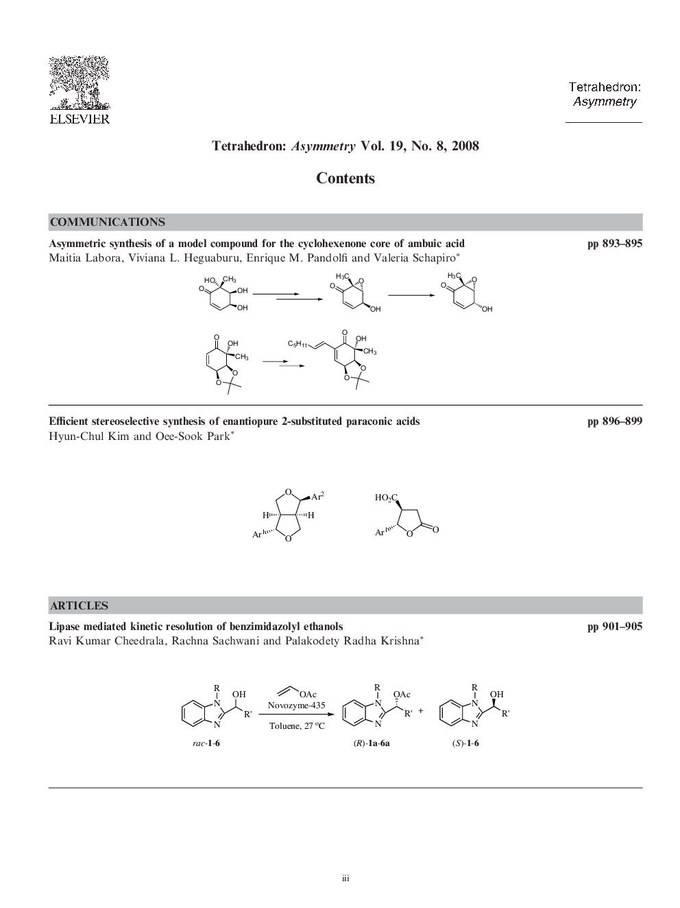 Graphical contents list
