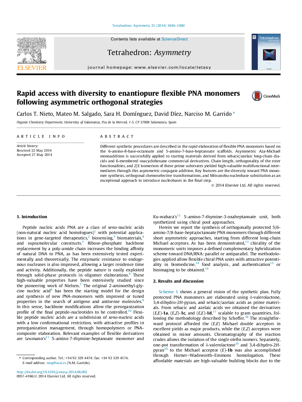 Rapid access with diversity to enantiopure flexible PNA monomers following asymmetric orthogonal strategies