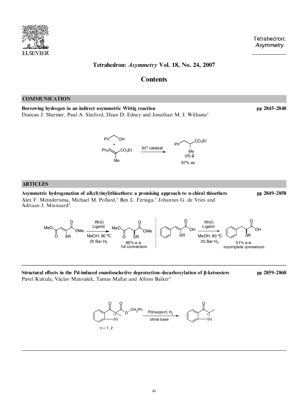 Graphical contents list