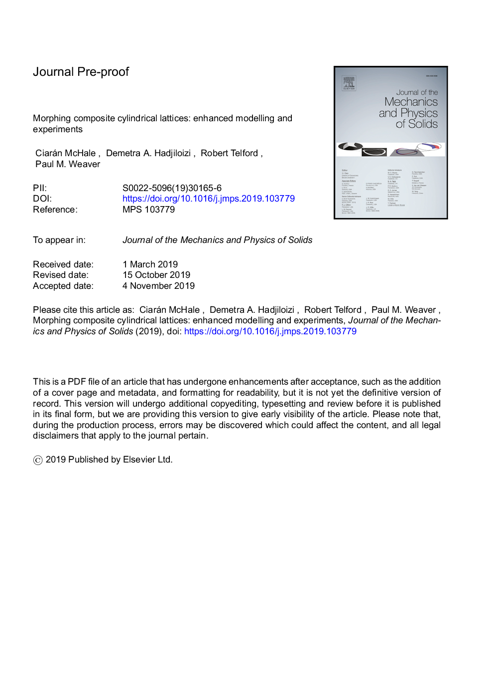 Morphing composite cylindrical lattices: Enhanced modelling and experiments