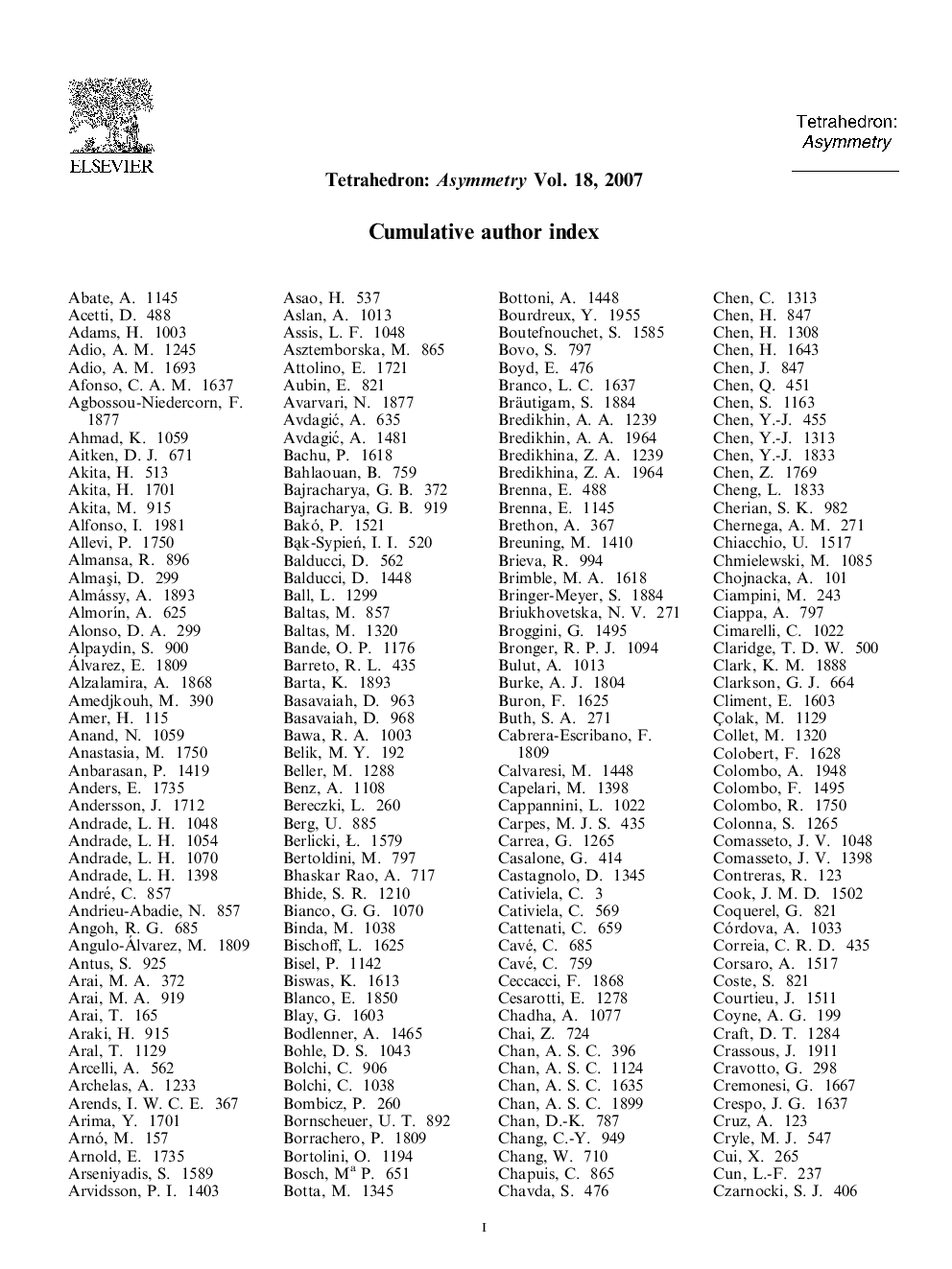 Cumulative author index