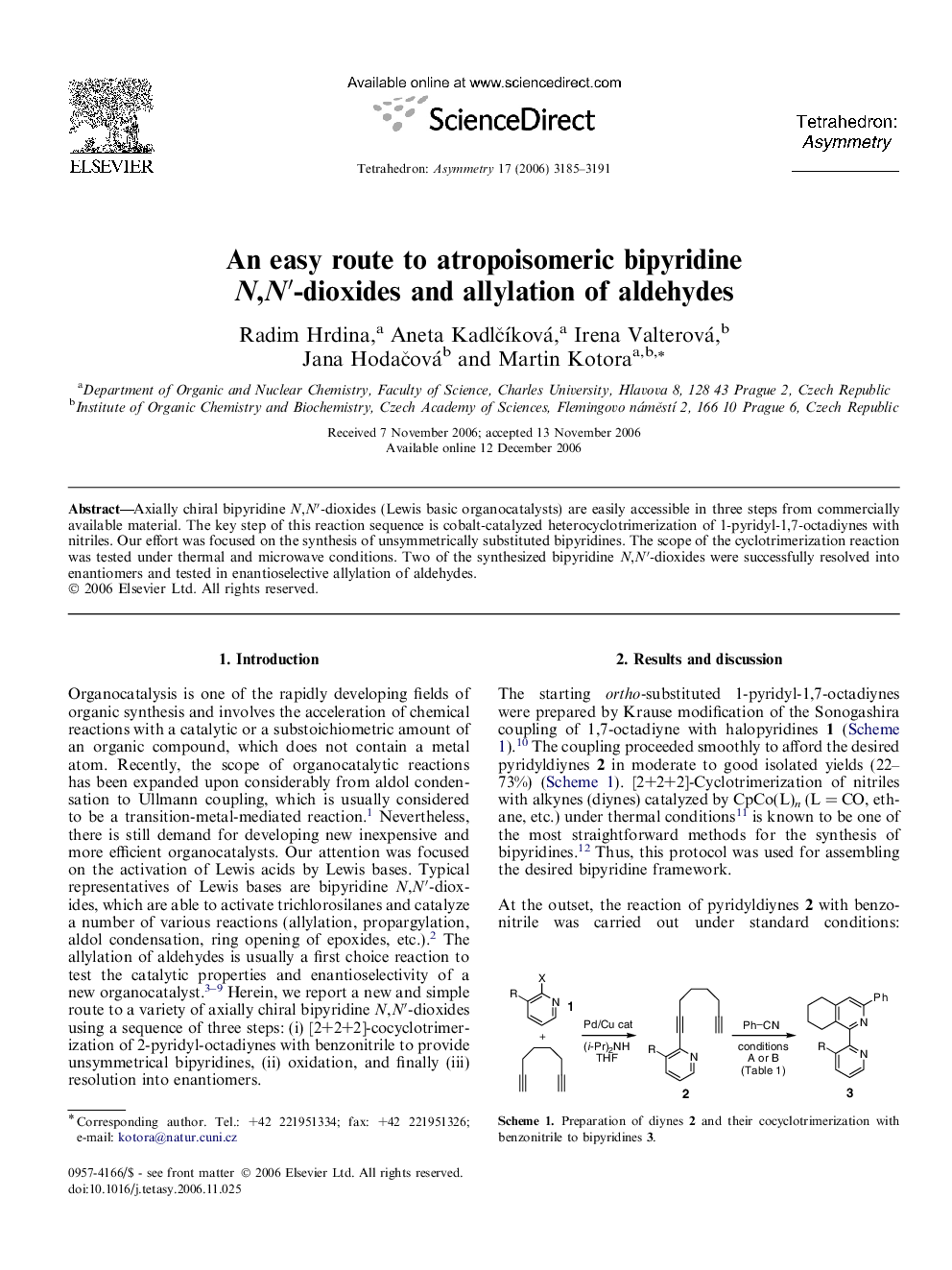 An easy route to atropoisomeric bipyridine N,N′-dioxides and allylation of aldehydes