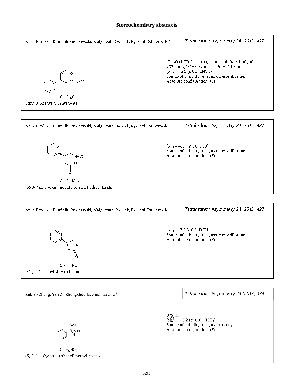 عکس صفحه اول مقاله: Stereochemistry abstracts Stereochemistry abstracts