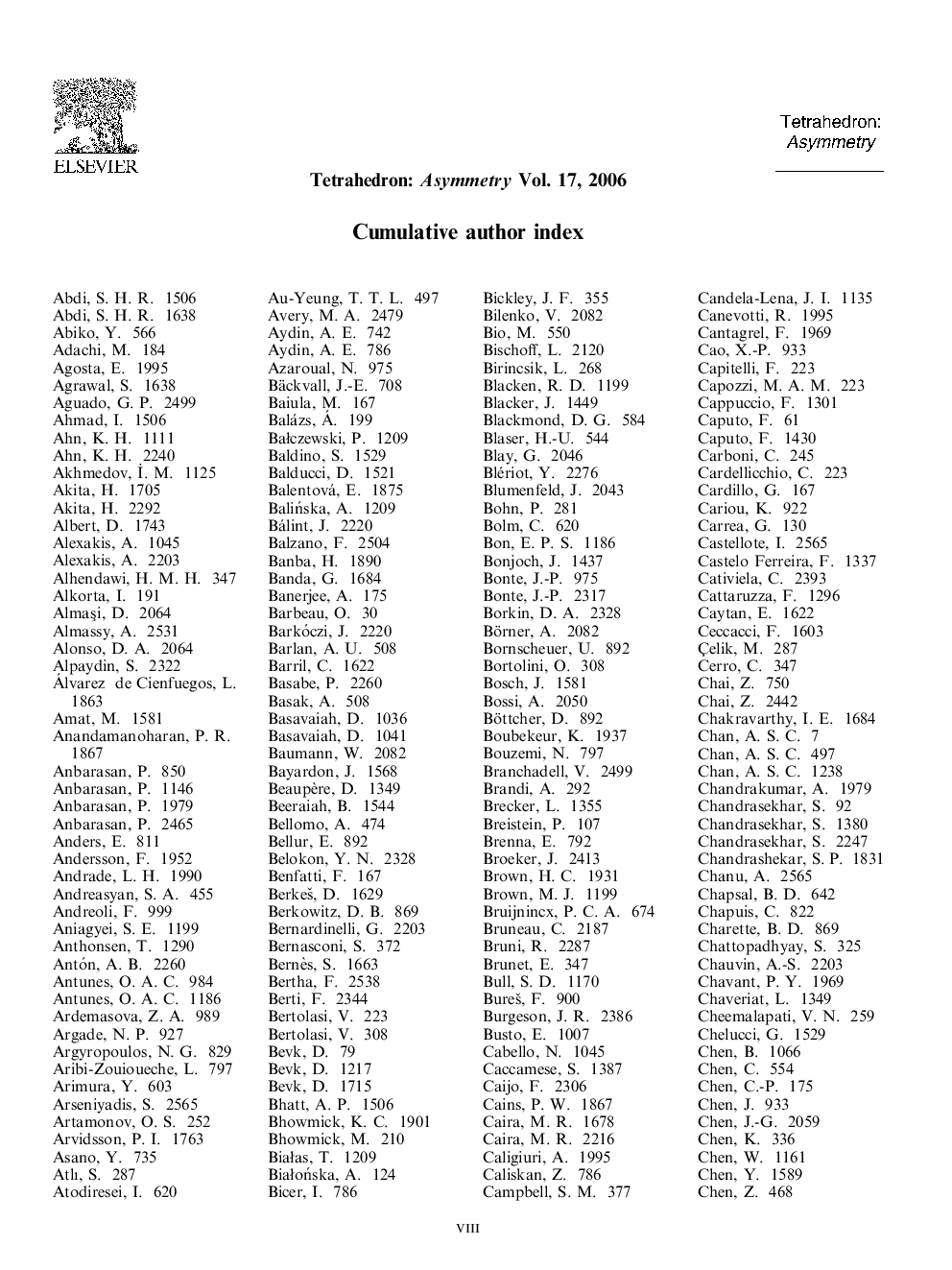 Cumulative author index