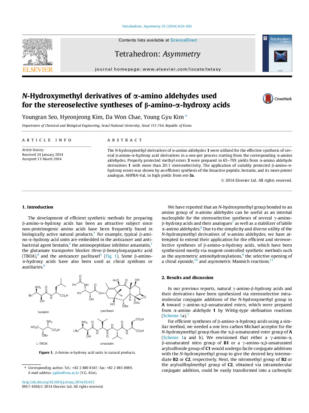 N-Hydroxymethyl derivatives of α-amino aldehydes used for the stereoselective syntheses of β-amino-α-hydroxy acids