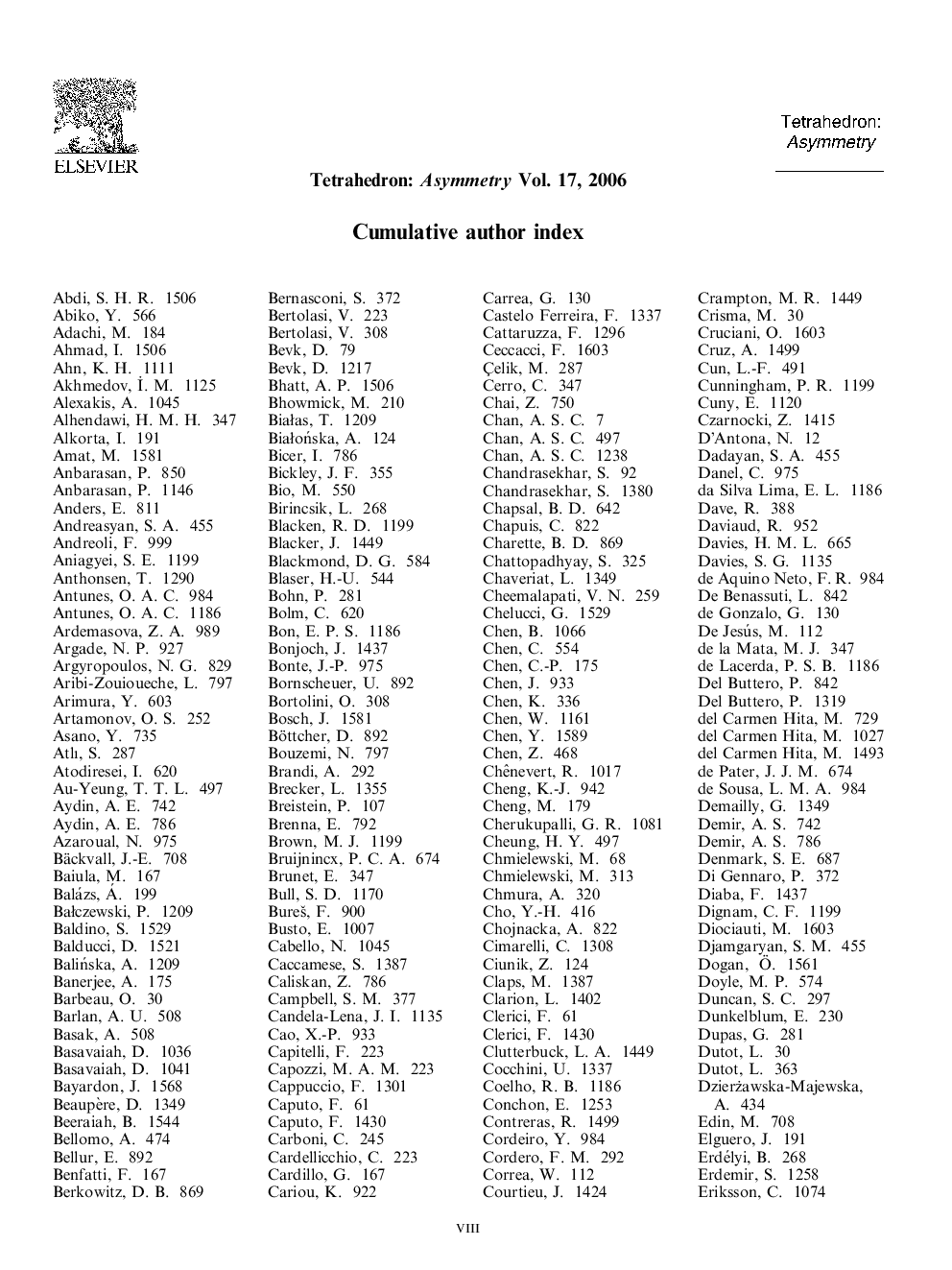 Cumulative author index