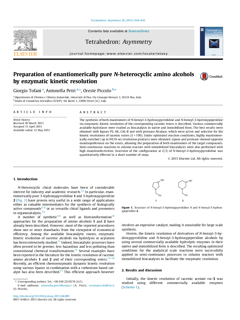 Preparation of enantiomerically pure N-heterocyclic amino alcohols by enzymatic kinetic resolution