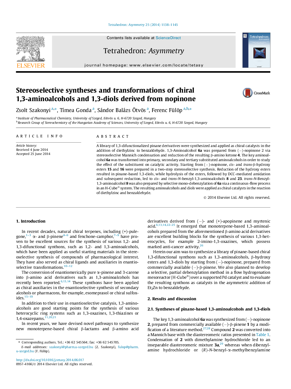 Stereoselective syntheses and transformations of chiral 1,3-aminoalcohols and 1,3-diols derived from nopinone