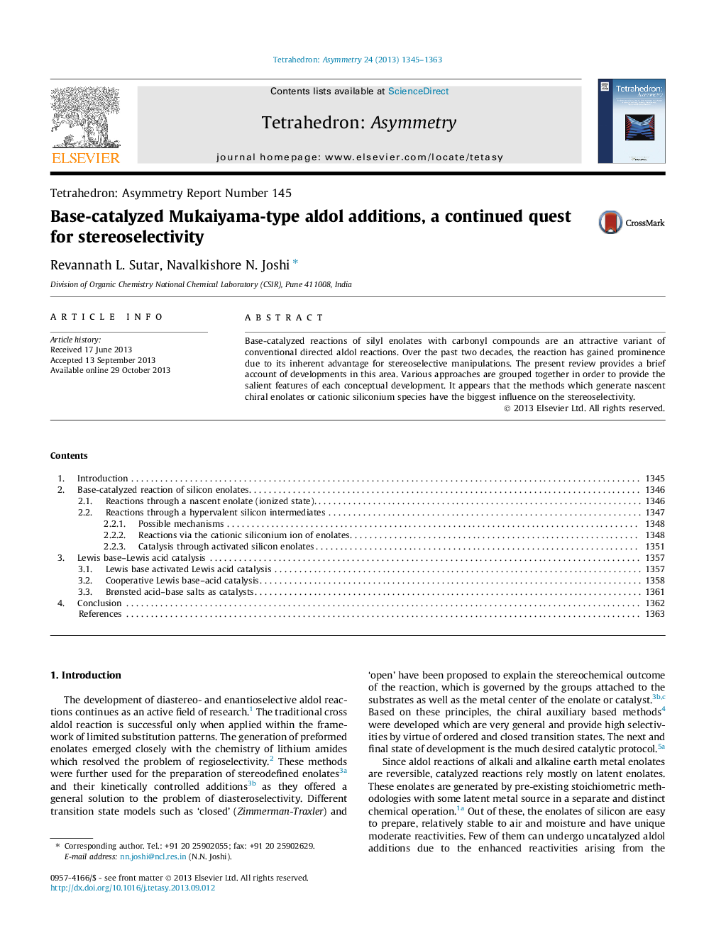 Base-catalyzed Mukaiyama-type aldol additions, a continued quest for stereoselectivity