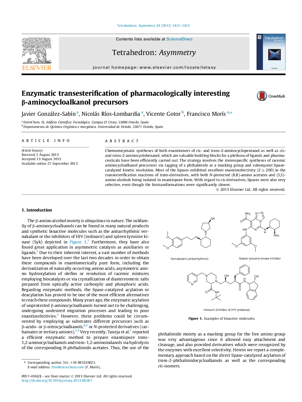 Enzymatic transesterification of pharmacologically interesting β-aminocycloalkanol precursors