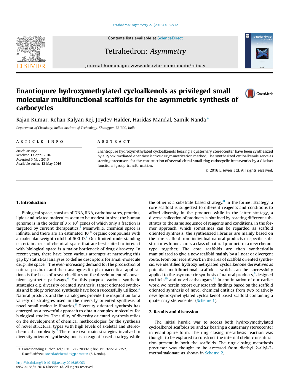 Enantiopure hydroxymethylated cycloalkenols as privileged small molecular multifunctional scaffolds for the asymmetric synthesis of carbocycles