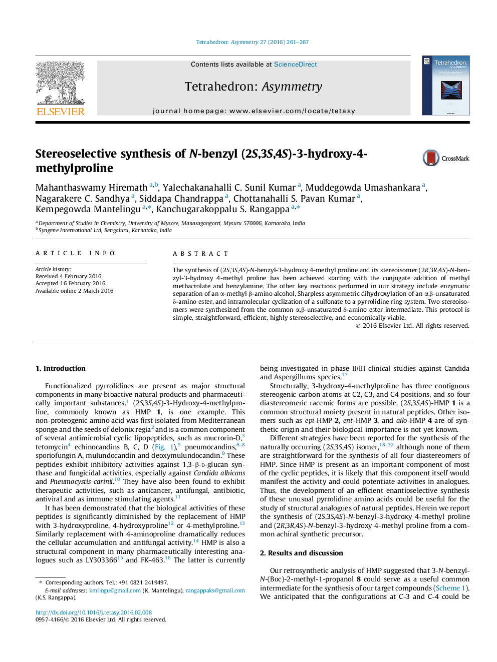 Stereoselective synthesis of N-benzyl (2S,3S,4S)-3-hydroxy-4-methylproline