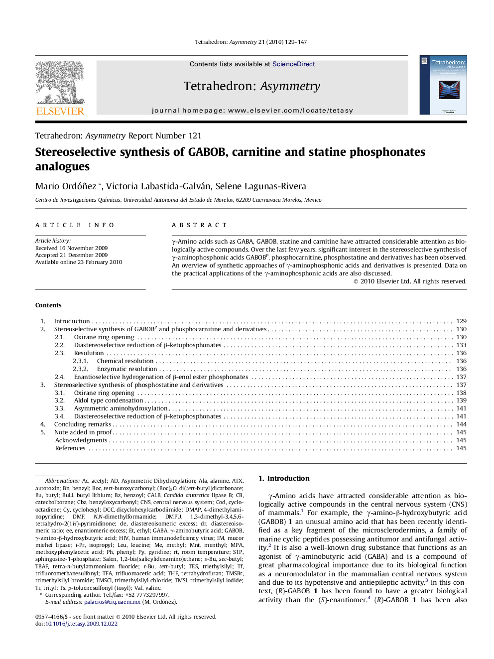 Stereoselective synthesis of GABOB, carnitine and statine phosphonates analogues