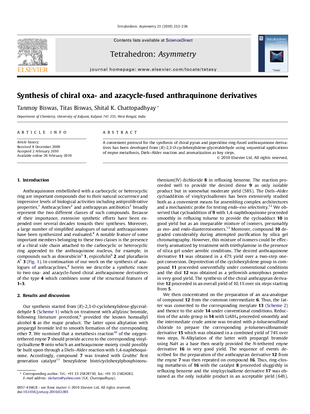 Synthesis of chiral oxa- and azacycle-fused anthraquinone derivatives
