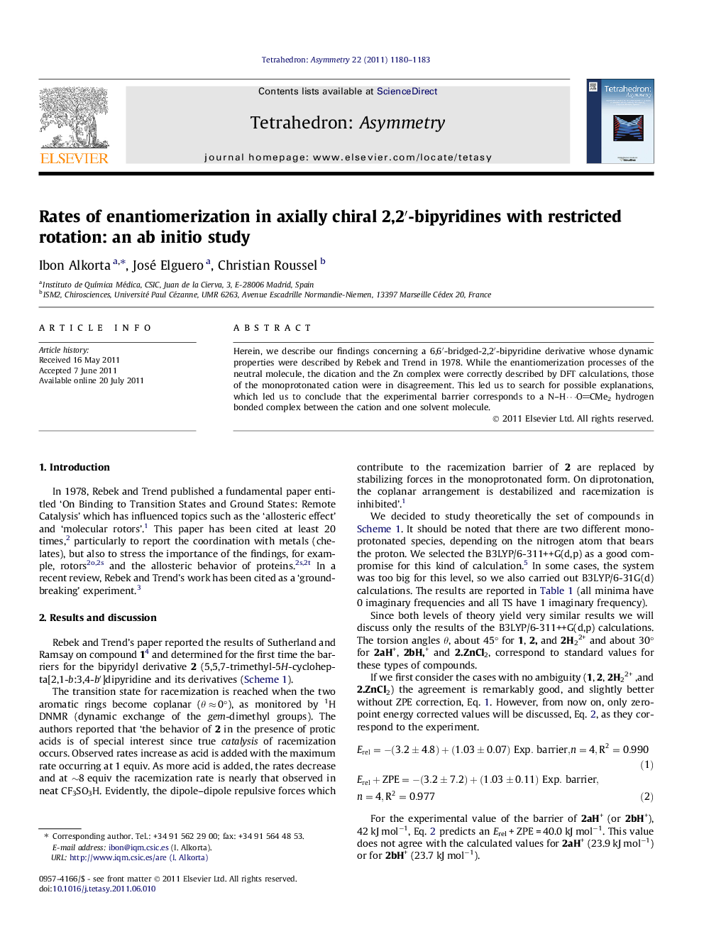 Rates of enantiomerization in axially chiral 2,2′-bipyridines with restricted rotation: an ab initio study