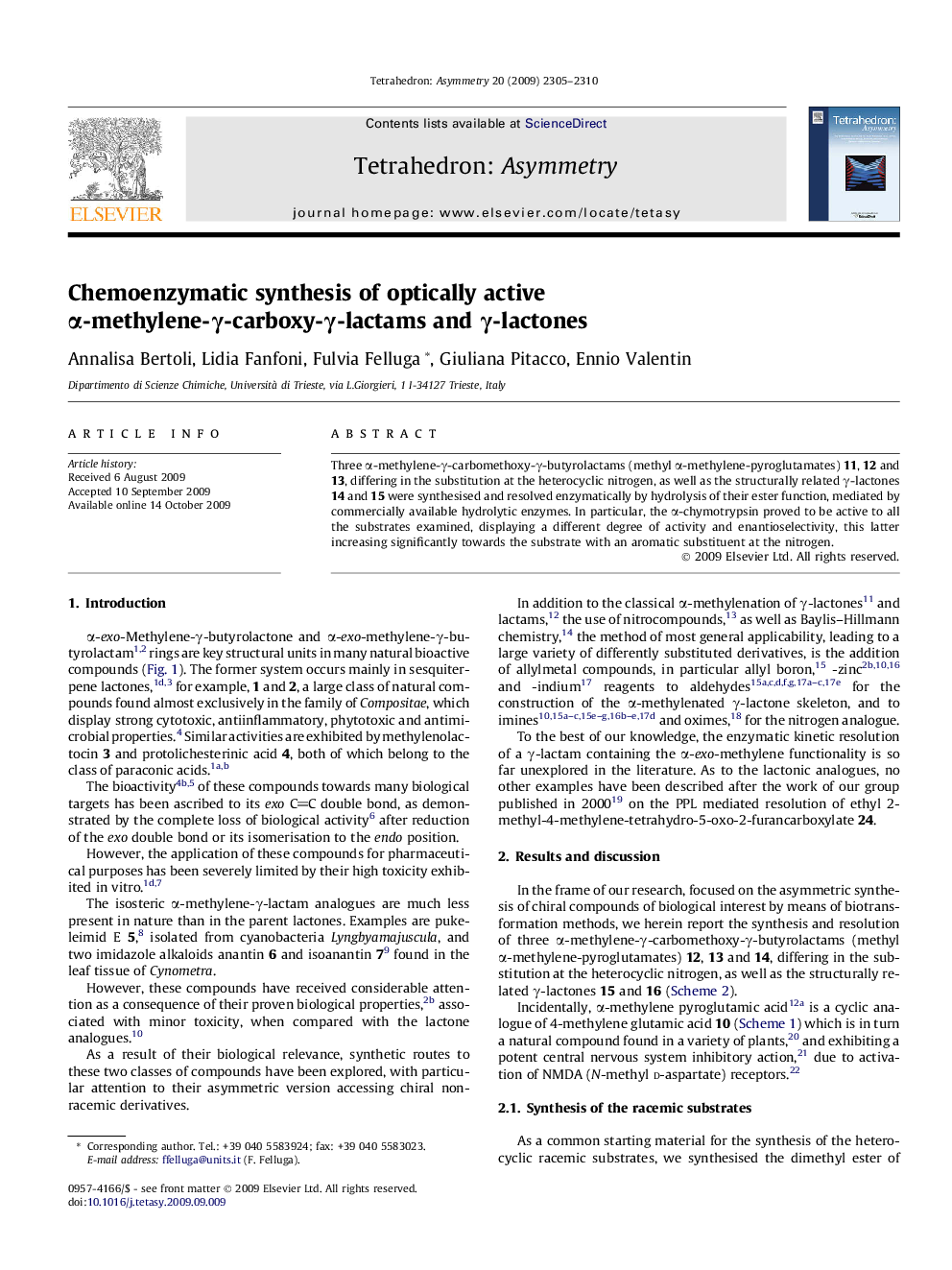 Chemoenzymatic synthesis of optically active α-methylene-γ-carboxy-γ-lactams and γ-lactones