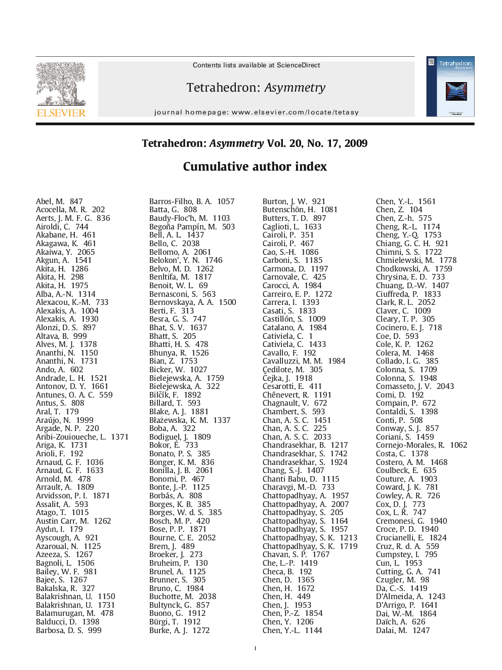 Cumulative author index