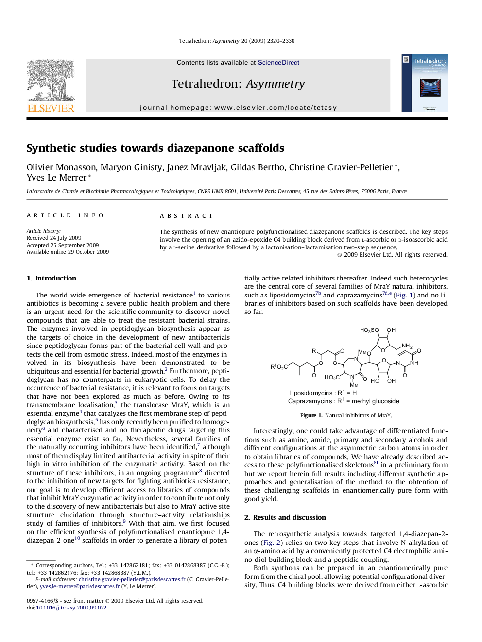 Synthetic studies towards diazepanone scaffolds
