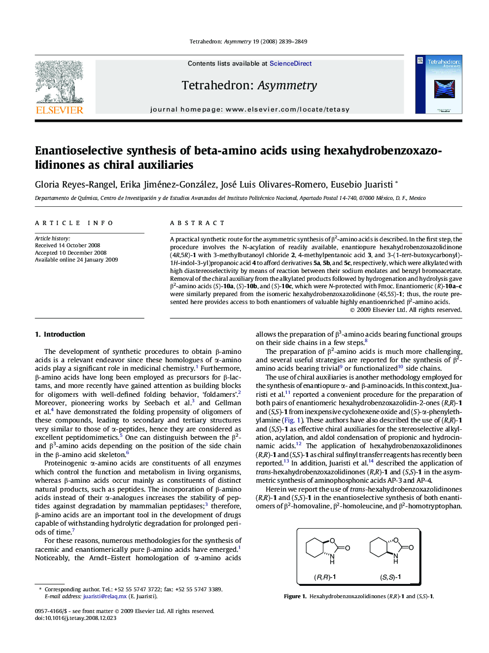 Enantioselective synthesis of beta-amino acids using hexahydrobenzoxazolidinones as chiral auxiliaries