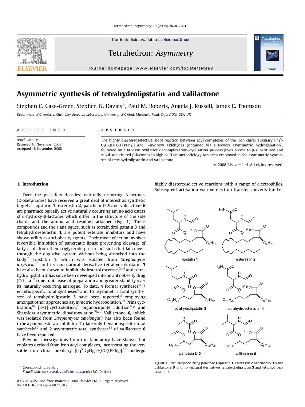 Asymmetric synthesis of tetrahydrolipstatin and valilactone