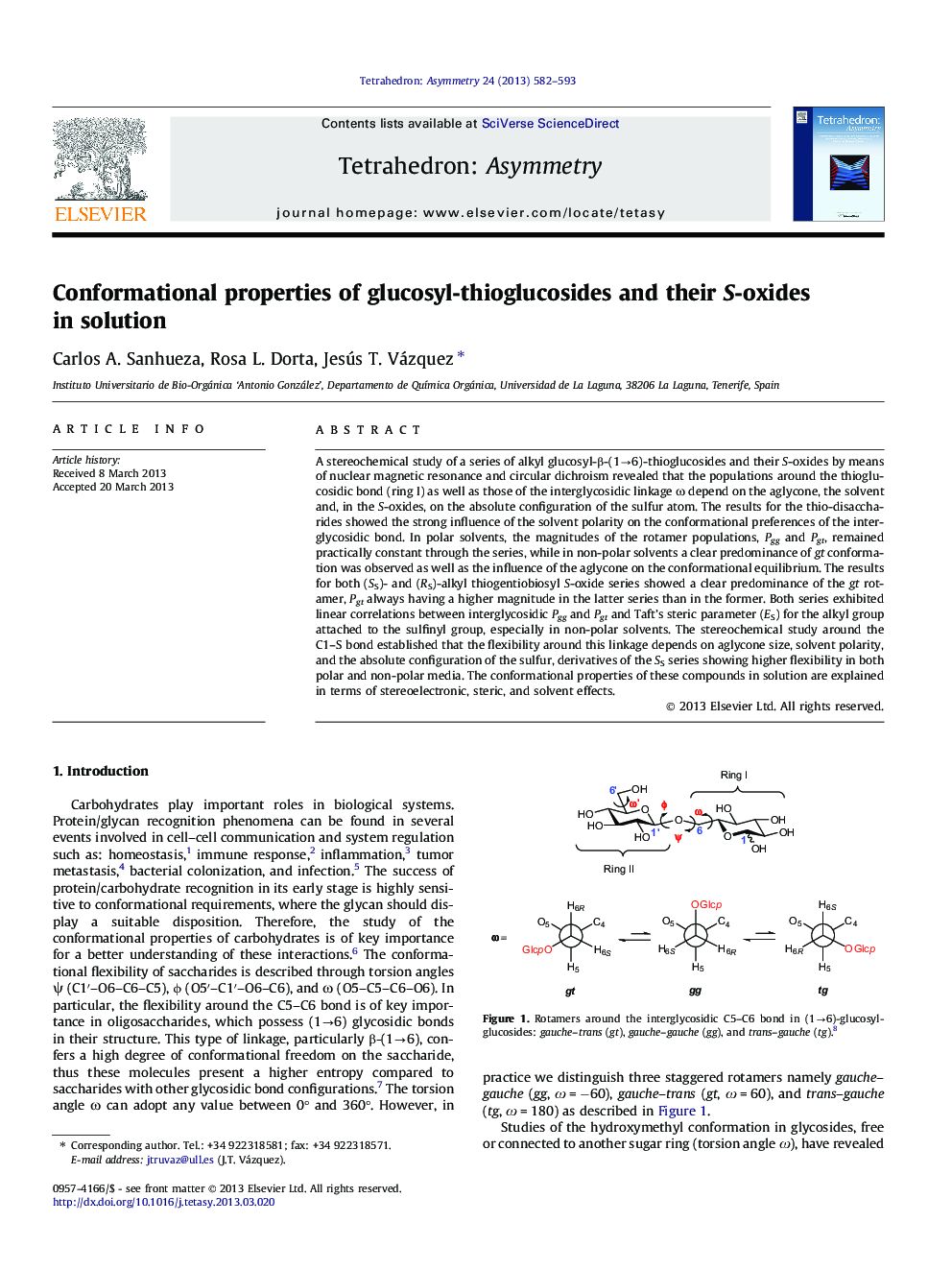 Conformational properties of glucosyl-thioglucosides and their S-oxides in solution