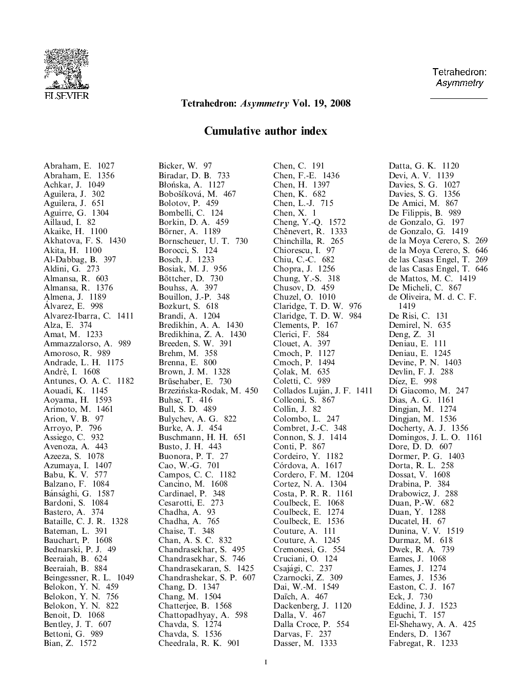 Cumulative author index
