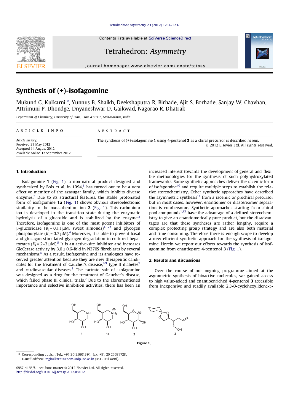 Synthesis of (+)-isofagomine