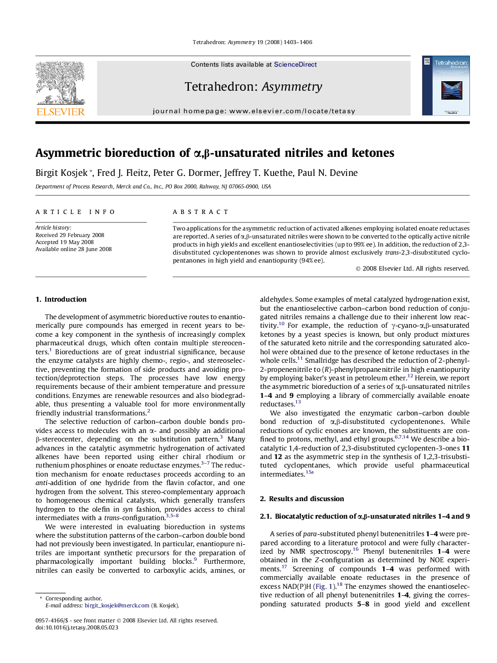 Asymmetric bioreduction of α,β-unsaturated nitriles and ketones