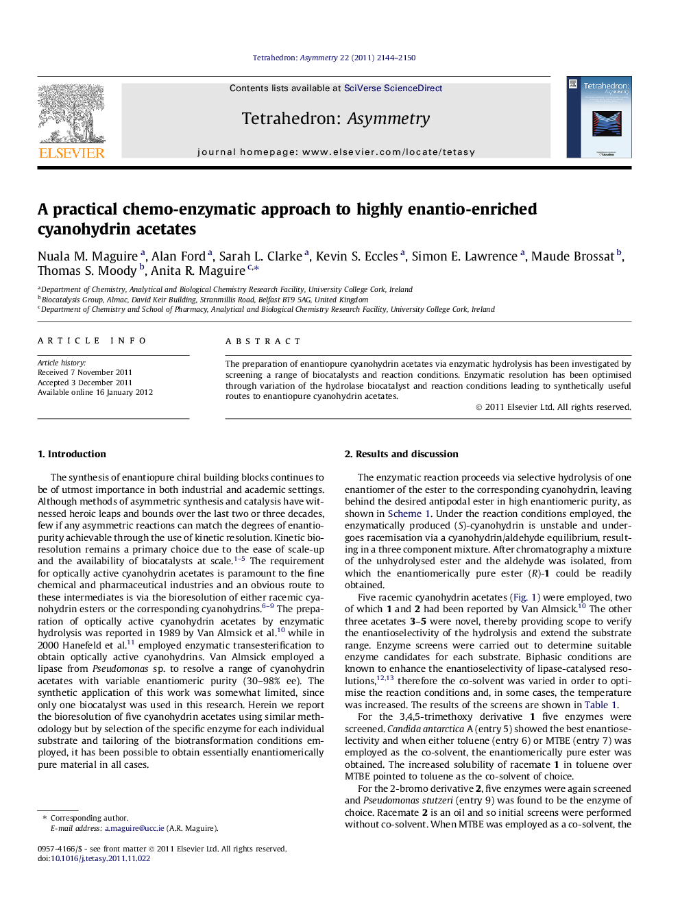 A practical chemo-enzymatic approach to highly enantio-enriched cyanohydrin acetates
