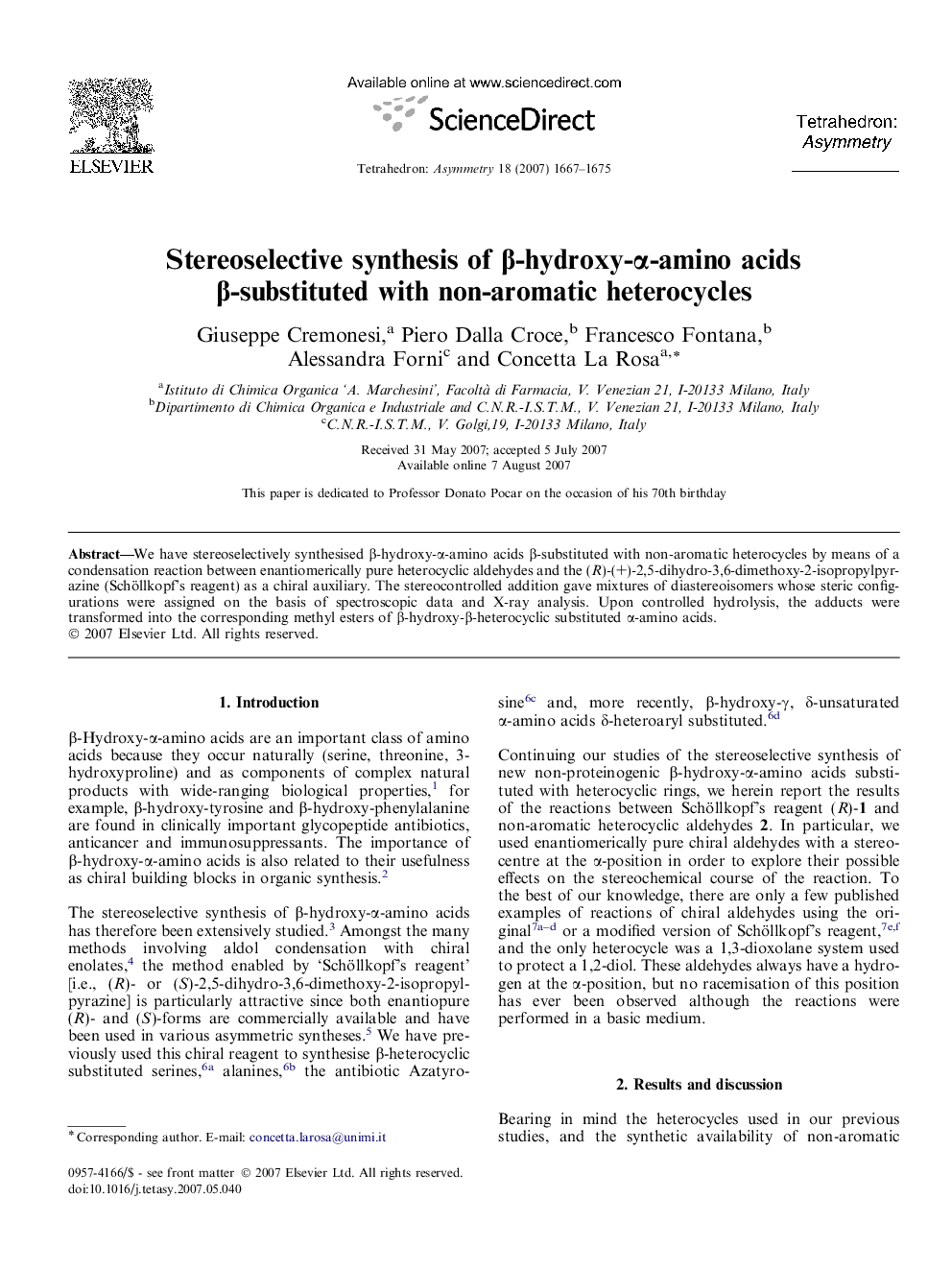 Stereoselective synthesis of β-hydroxy-α-amino acids β-substituted with non-aromatic heterocycles