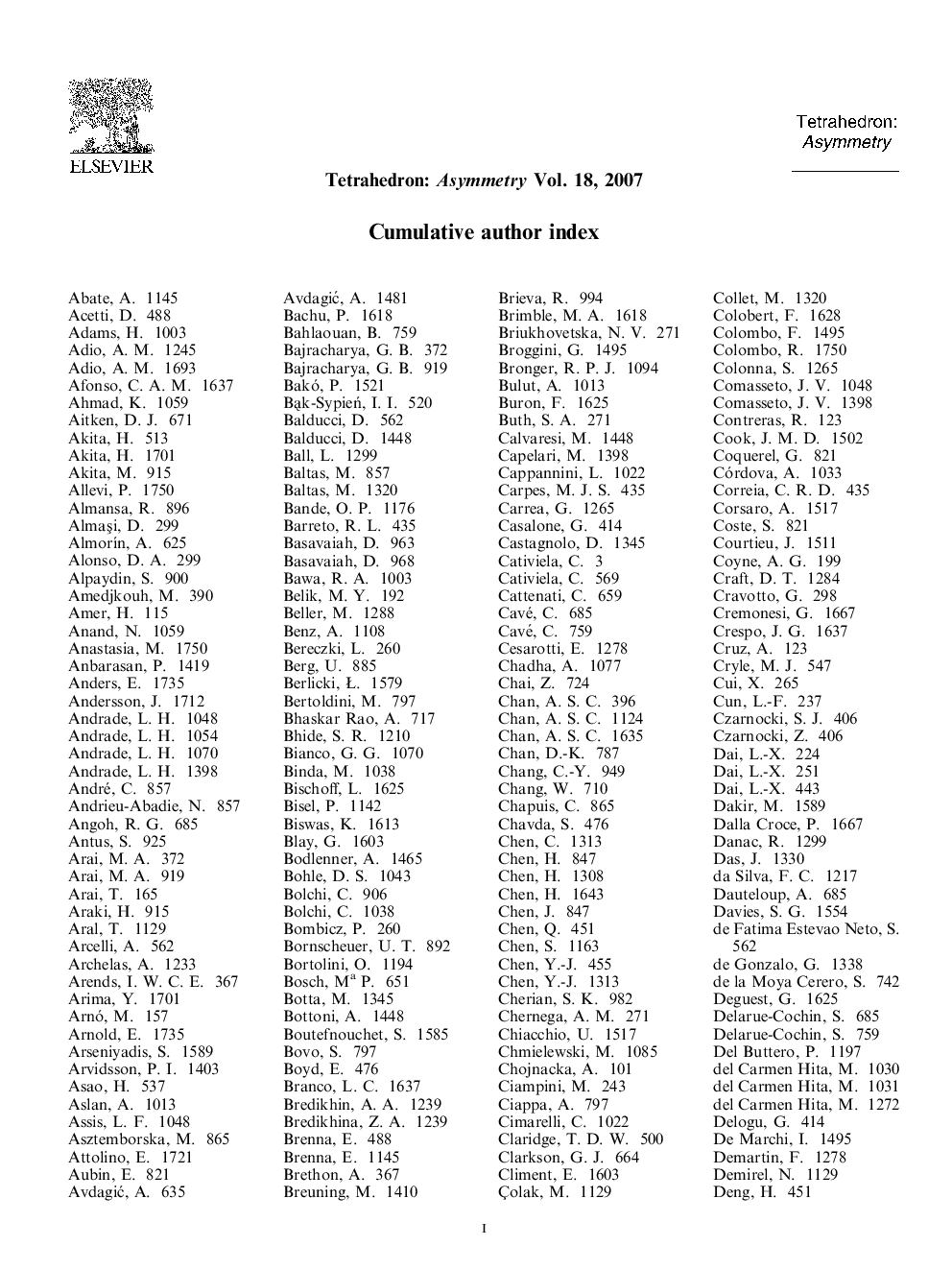 Cumulative author index